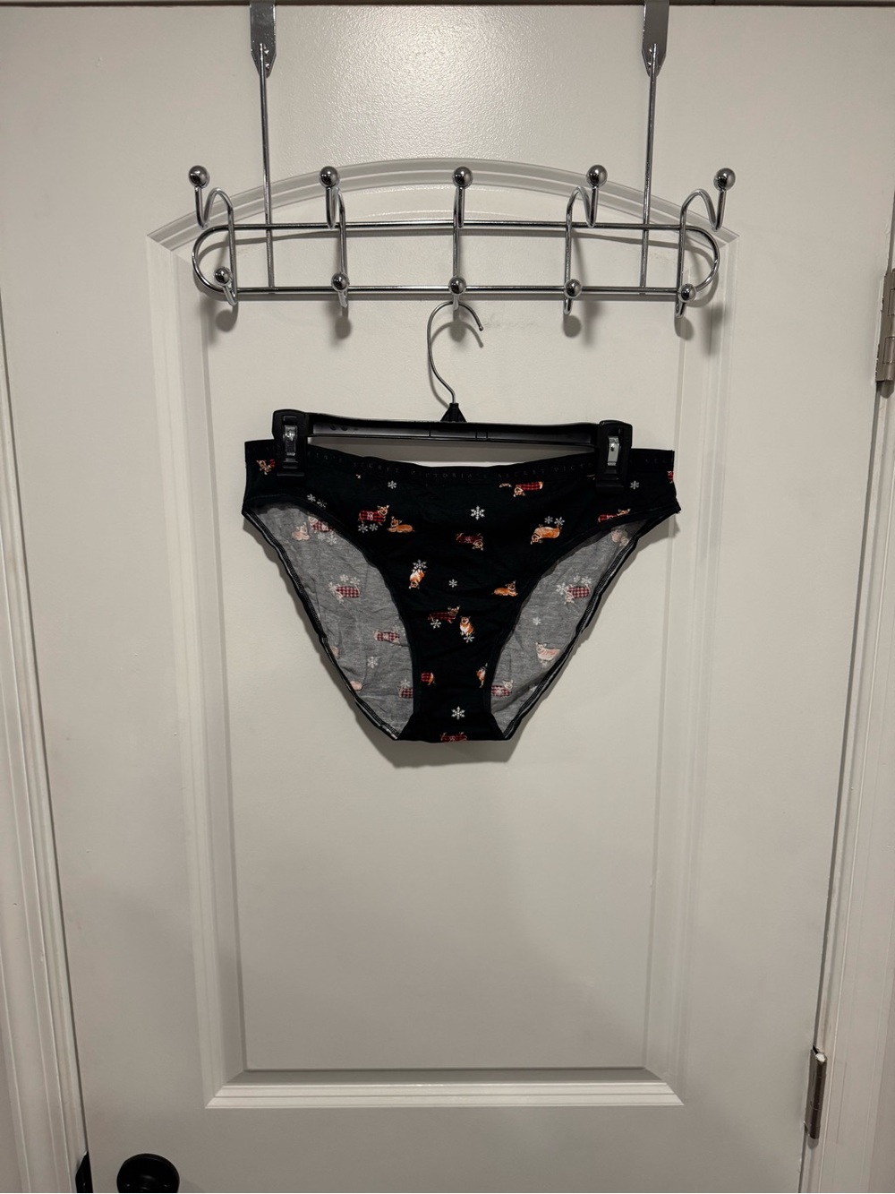 Victoria's Secret Black Holiday-Print Bikini Briefs